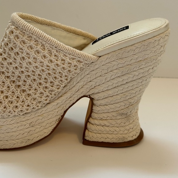 Nine West Off White Fefee Platform Slide Sandals - Picture 6 of 9